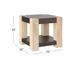 Bassett Carbon Mindi & Blonde Acacia Harmony End Table