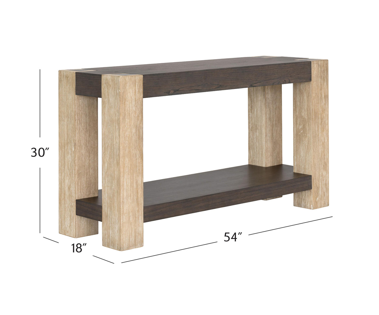Bassett Carbon Mindi & Blonde Acacia Harmony Console Table