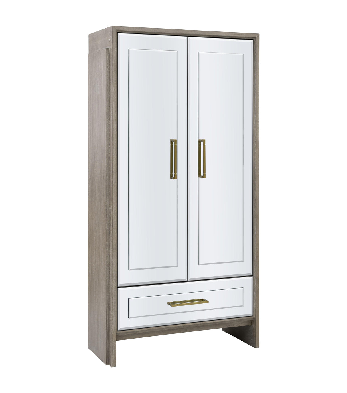 Bassett Gray Lansing Tall Bar Cabinet