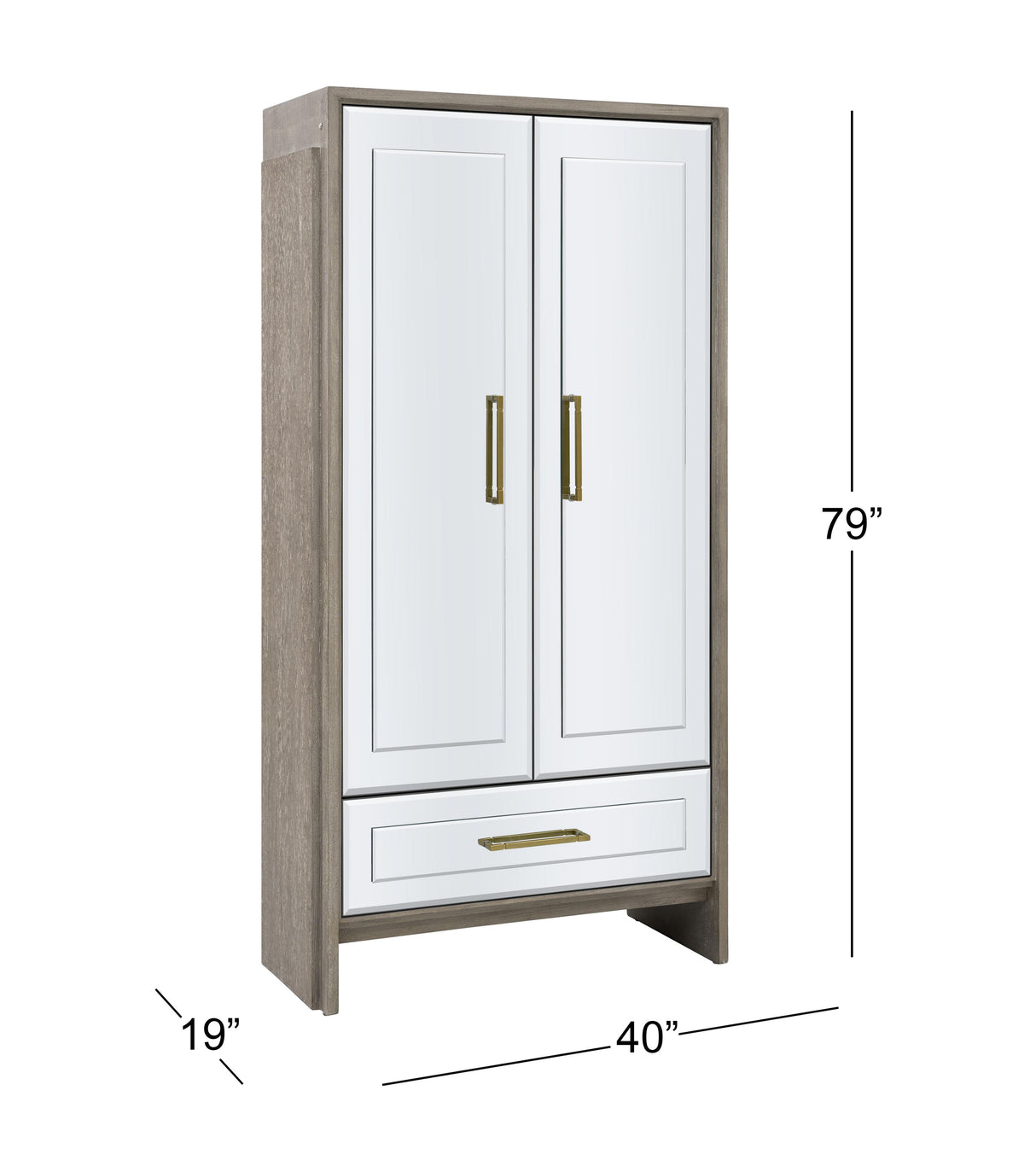 Bassett Gray Lansing Tall Bar Cabinet