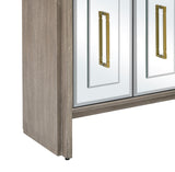 Bassett Cerused Grey Oak, Mirror Lansing Server