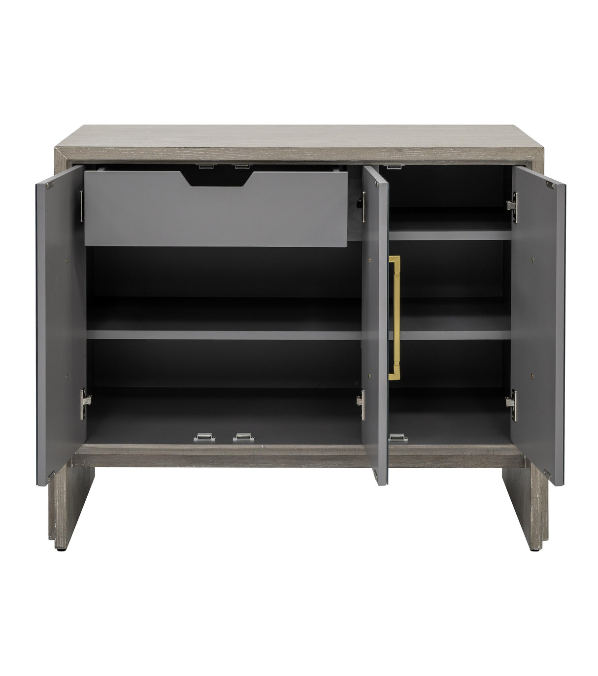 Bassett Cerused Grey Oak, Mirror Lansing Server