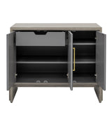 Bassett Cerused Grey Oak, Mirror Lansing Server