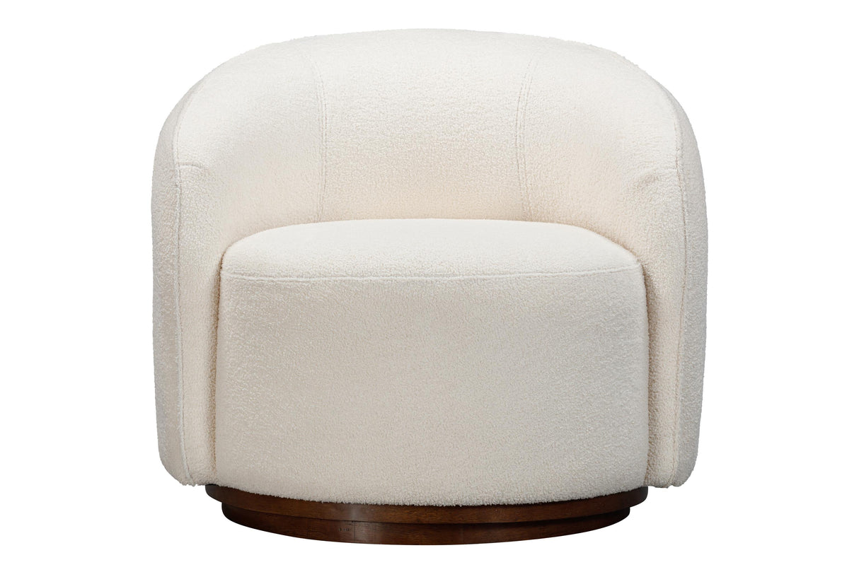 Bassett Ivory Boucle Fabric Rory Accent Chair