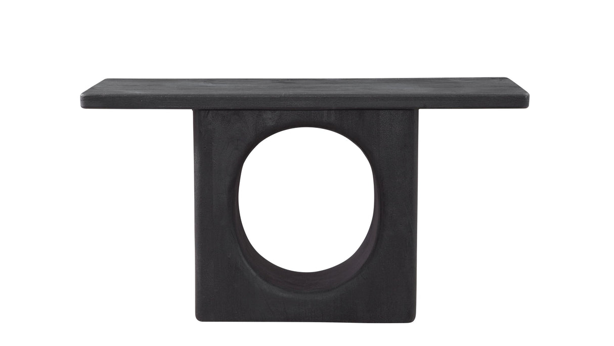 Bassett Sandblasted Black Mango Compass Console Table