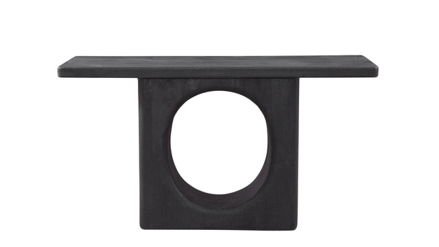 Bassett Sandblasted Black Mango Compass Console Table