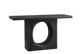 Bassett Sandblasted Black Mango Compass Console Table
