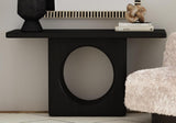 Bassett Sandblasted Black Mango Compass Console Table