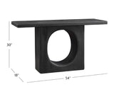 Bassett Sandblasted Black Mango Compass Console Table