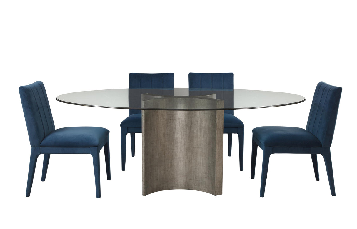 Bassett Antique Silver Symmetry Silver Dining Table