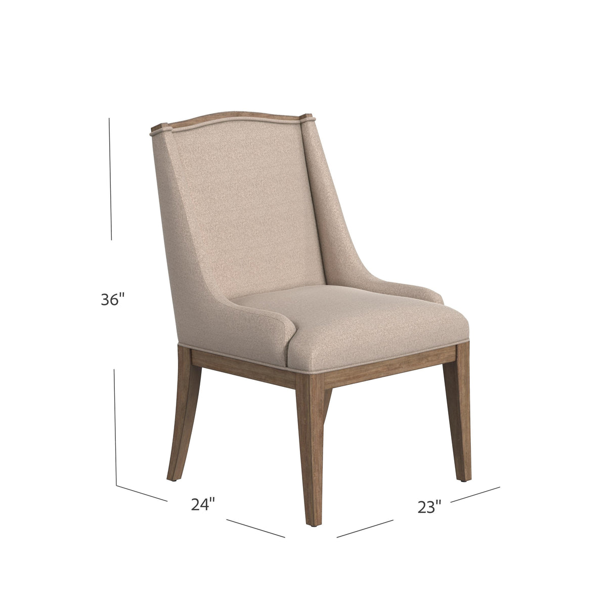 Bassett Beige Buxton Parsons Dining Chair Set of 2