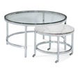 Bassett White Jadyn Round Nesting Cocktail Table