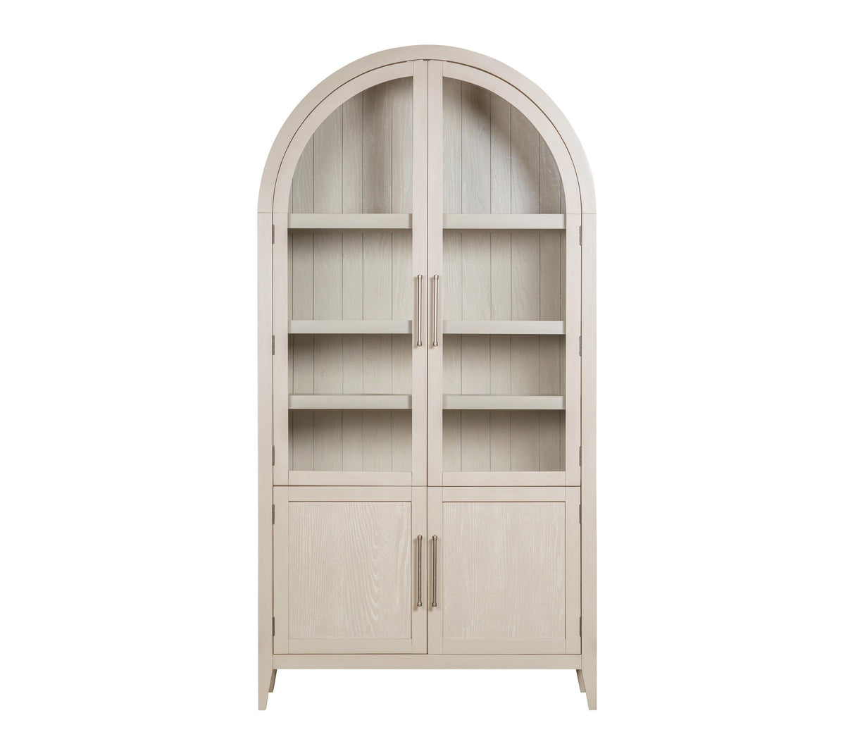 Bassett Light Grey Oak Fynn Light Oak Display Cabinet
