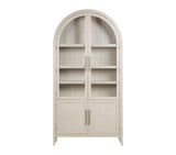 Bassett Light Grey Oak Fynn Light Oak Display Cabinet