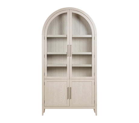 Bassett Light Grey Oak Fynn Light Oak Display Cabinet