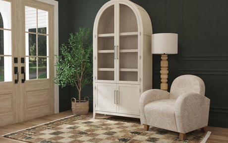 Bassett Gray Fynn Light Oak Display Cabinet