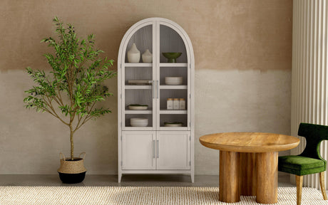 Bassett Gray Fynn Light Oak Display Cabinet