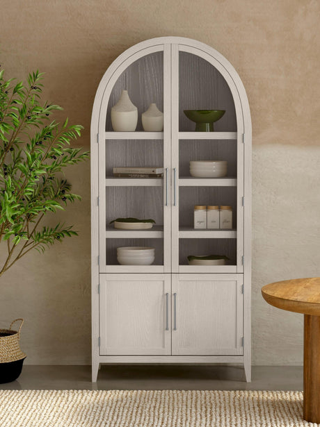 Bassett Gray Fynn Light Oak Display Cabinet