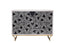 Bassett Sandblasted White Wash Black Bone Martina Bar Cabinet