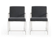 Bassett Stainless Steel Polygon Dining Chair Set of 2
