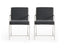Bassett Stainless Steel Polygon Dining Chair Set of 2