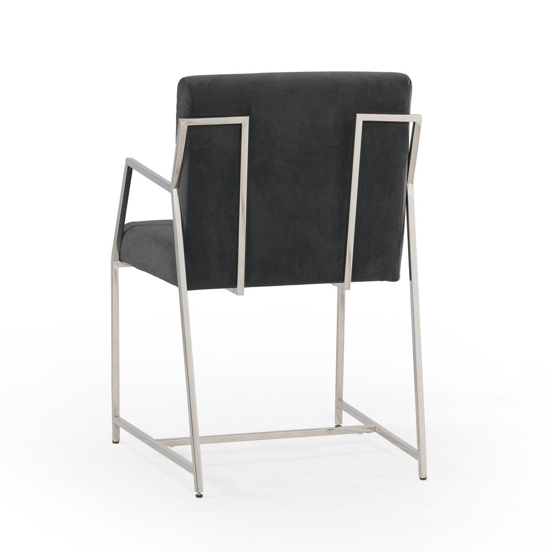 Bassett Stainless Steel Polygon Dining Chair Set of 2