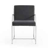 Bassett Stainless Steel Polygon Dining Chair Set of 2