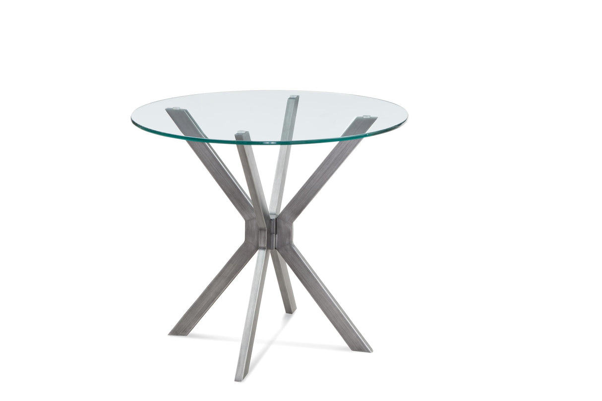 Bassett Gunmetal/Clear Deen Round End Table