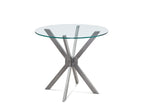 Bassett Gunmetal/Clear Deen Round End Table