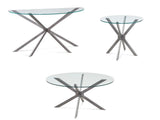 Bassett Gunmetal/Clear Deen Round End Table