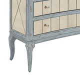 Bassett Antique Robin's Egg Blue, Antique Mirror Fontaine Hall Chest