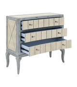 Bassett Antique Robin's Egg Blue, Antique Mirror Fontaine Hall Chest