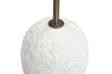 Bassett Natural Edge Wht Marble, Antique Brass Aeirith Accent Table