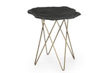 Bassett Antique Brass, Black Slate Cleo Accent Table