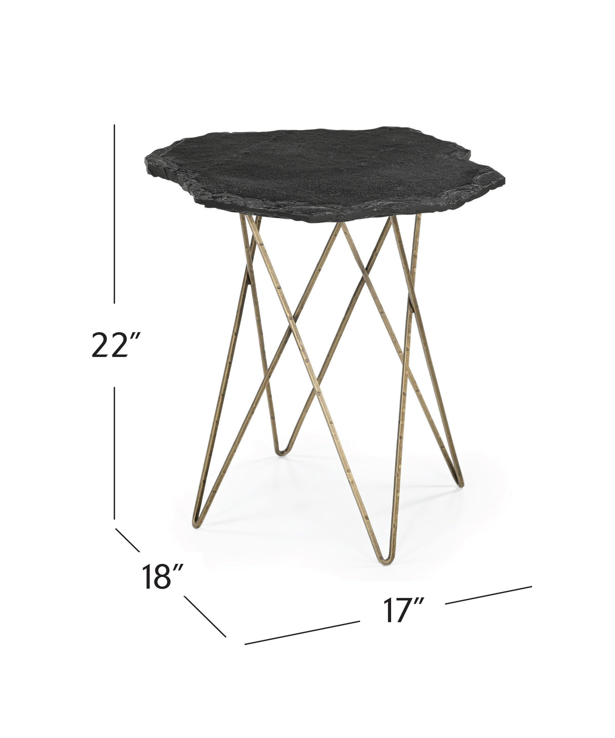 Bassett Black Cleo Accent Table