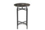 Bassett Matte Black Iron, Black Italian Marble Wren Accent Table