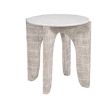 Bassett White wash mango. Bali Round End Table