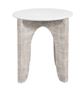 Bassett White wash mango. Bali Round End Table