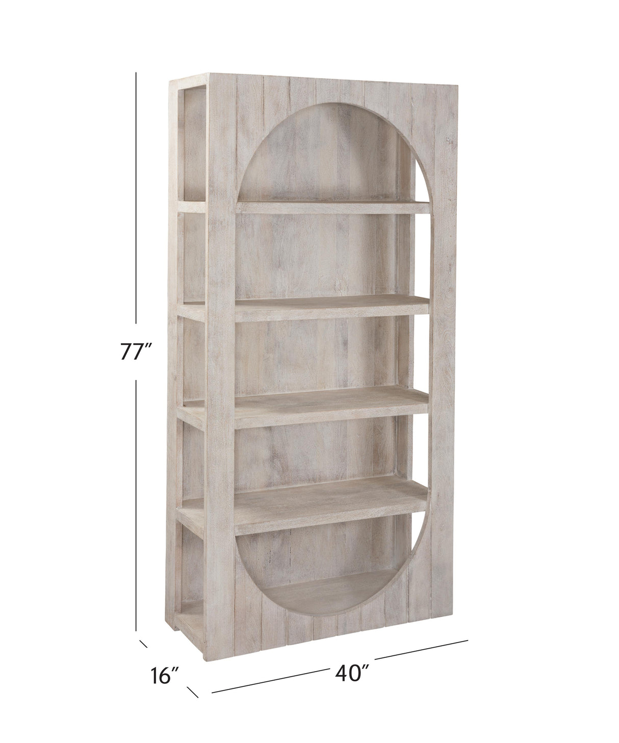 Bassett White Wash Mango Bali Bookcase