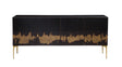 Bassett Black, Brushed Gold, Acid Wash, Brass Kali Iron Sideboard