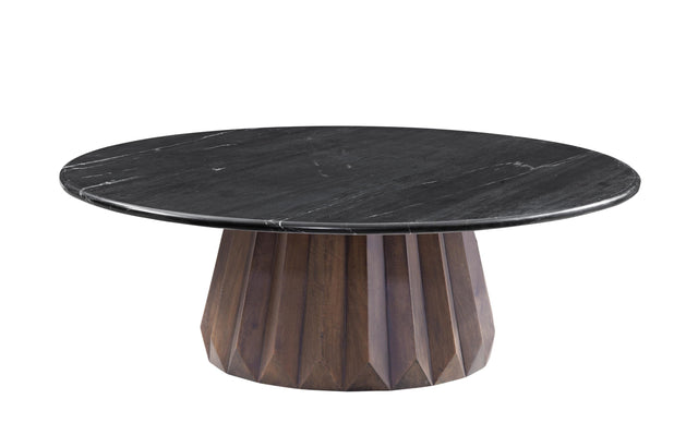 Bassett Black Marble, Royal Brown Mango Jennings Nesting Large Cocktail Table