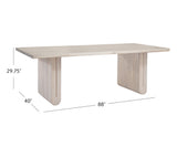 Bassett White Wash Bleached Mango Nadia Dining Table