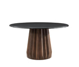 Bassett Black marble/ Royal Brown Mango Jennings Dining Table