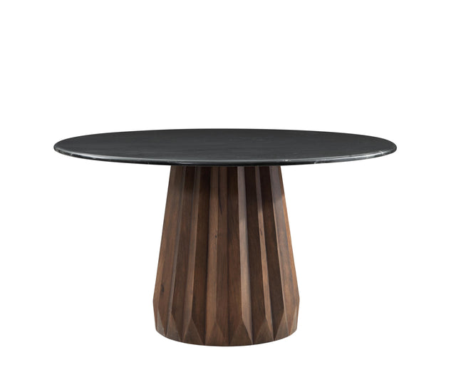 Bassett Black marble/ Royal Brown Mango Jennings Dining Table