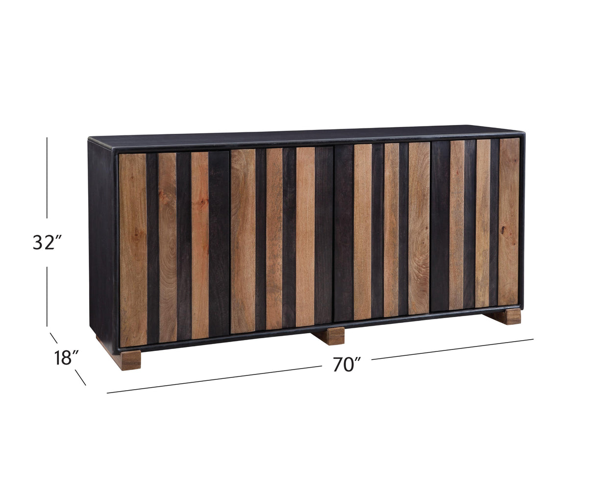 Bassett Dark Brown & Natural Mango Adrienne Server