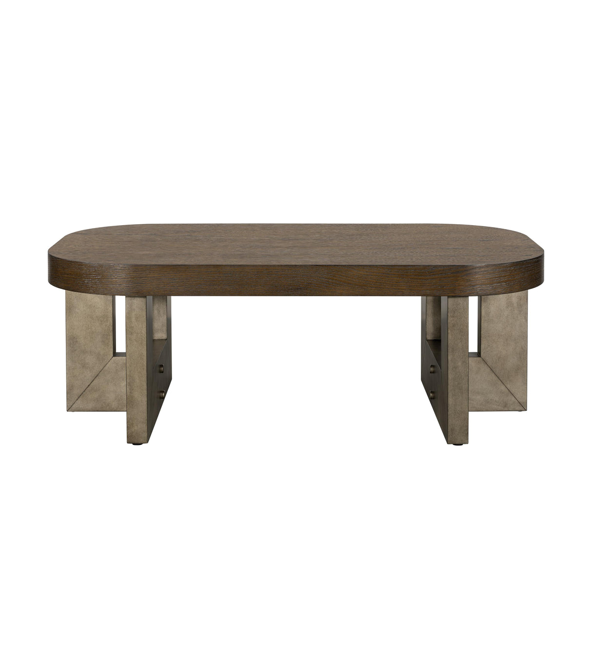 Bassett Cerused Charcoal Oak, Faux Metal Nova Coffee Table