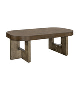 Bassett Cerused Charcoal Oak, Faux Metal Nova Coffee Table