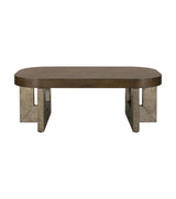 Bassett Cerused Charcoal Oak, Faux Metal Nova Coffee Table