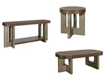 Bassett Cerused Charcoal Oak, Faux Metal Nova Coffee Table