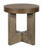 Bassett Cerused Charcoal Oak, Faux Metal Nova End Table
